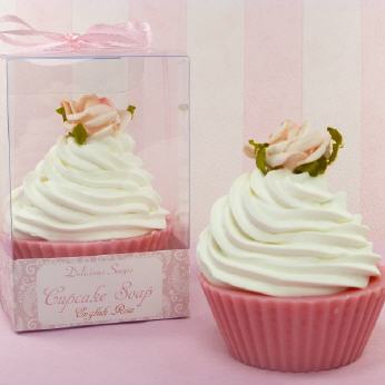 Cupcake Soap "English Rose"